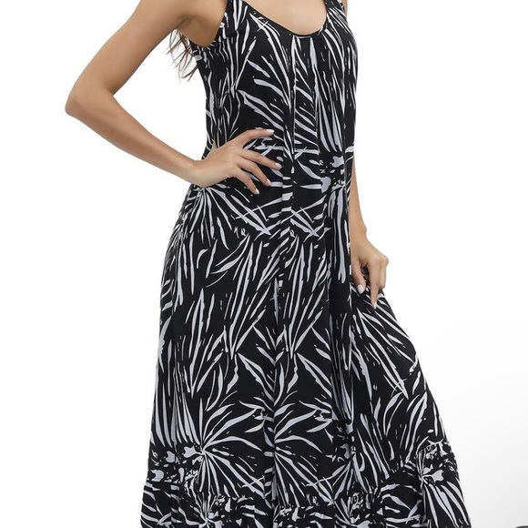 NWT. XXL BUENOS NINOS Women's V Neck Floral Maxi Dress Boho with pockets - Picture 2 of 7